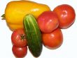  Vegetables on white