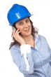 Female architect with phone