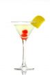 Cocktail glass with cherries