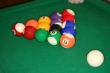 racked billiard balls, ready for the break