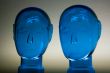 glass dark blue heads