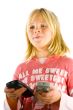 Young girl watching TV