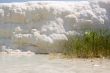 Wall of calcium. Pamukkale.