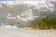 Wall of calcium. Pamukkale.