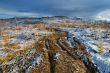Road on the first snow