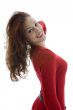 Beautiful woman in red sweater