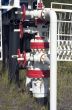 white fuel pipes with the red gates