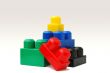 Multi-coloured building blocks
