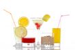 Glasses with beverages