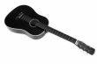 Black six-string guitar