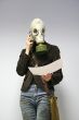 woman in a gas mask