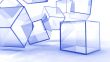 blue glass cubes