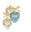Christmas balls on white background / copy space