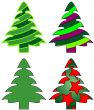 Christmas trees vector