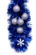 Christmas decoration - silver balls in blue tinsel