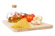 Tomatoes, olive oil, garlic and spaghetti