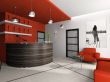 Reception room in office 3D rendering