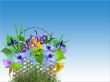 Basket with florets