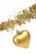 Golden Christmas heart
