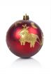 Red and gold Christmas ball