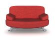 Soft sofa for rest. 3D image.