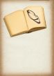 old blank book and glasses