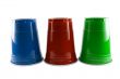 Blue Red and Green Party Cups