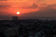 sunset in the city