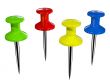 Colored plastic pushpins