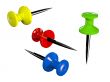 Colored plastic pushpins