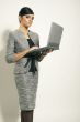 Brunet Business woman with laptop