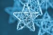 Gold Christmas Star / with copy space / holiday background