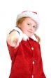 little santa pointing