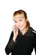 woman is calling by phone
