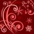 dark red winter pattern