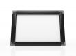  Black photo frame isolated on white background. Your image can