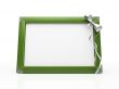 Green photo frame isolated on white background. Your image can b