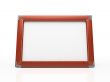 Red photo frame isolated on white. Your image can be here!