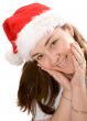 beautiful female santa claus portrait