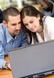 couple on a laptop at home