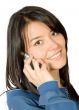 beautiful girl talking on the phone
