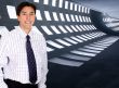business man portrait in a corporate building