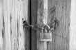 Old Lock Black and White