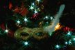 masque and christmas decorations