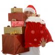 lots of christmas gifts by santa