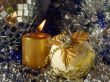 candle and Christmas bauble