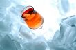 gold alcohol drink with ice