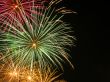 Fireworks against a night copyspace