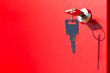 key on red bacground