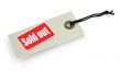 Tag with Sold out inscription
